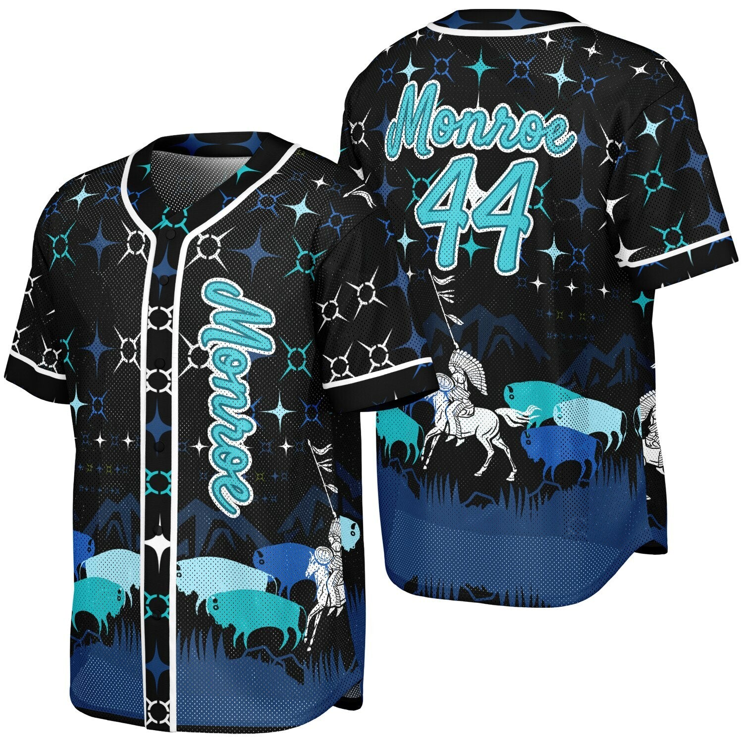 #44 Monroe Premium Baseball Jersey - AOP
