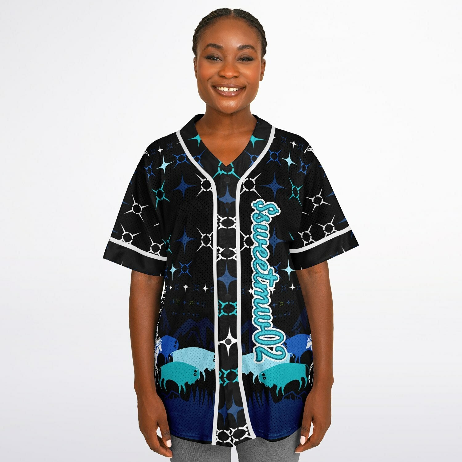 #02 Dorianna Premium Baseball Jersey - AOP