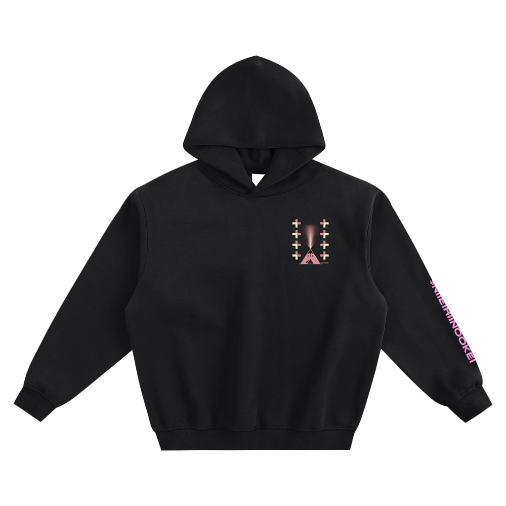 $NiieihiiNookei Fleeced Boxy Hoodie