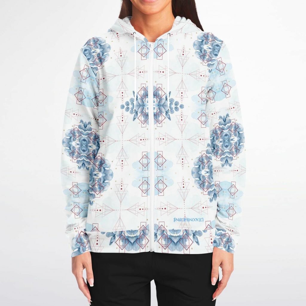 Athletic Zip-Up Hoodie - AOP