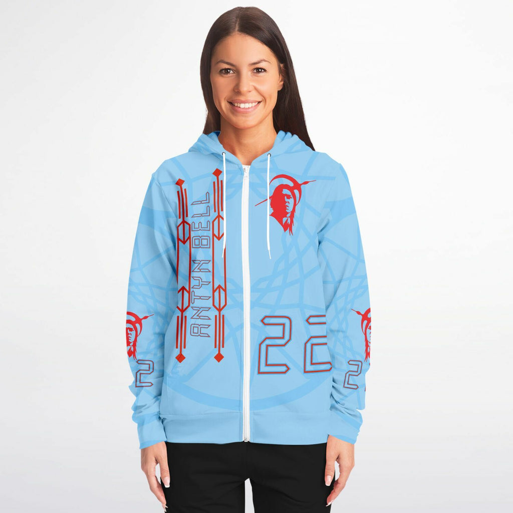$NiieihiiNookei Athletic Zip-Up Hoodie - AOP