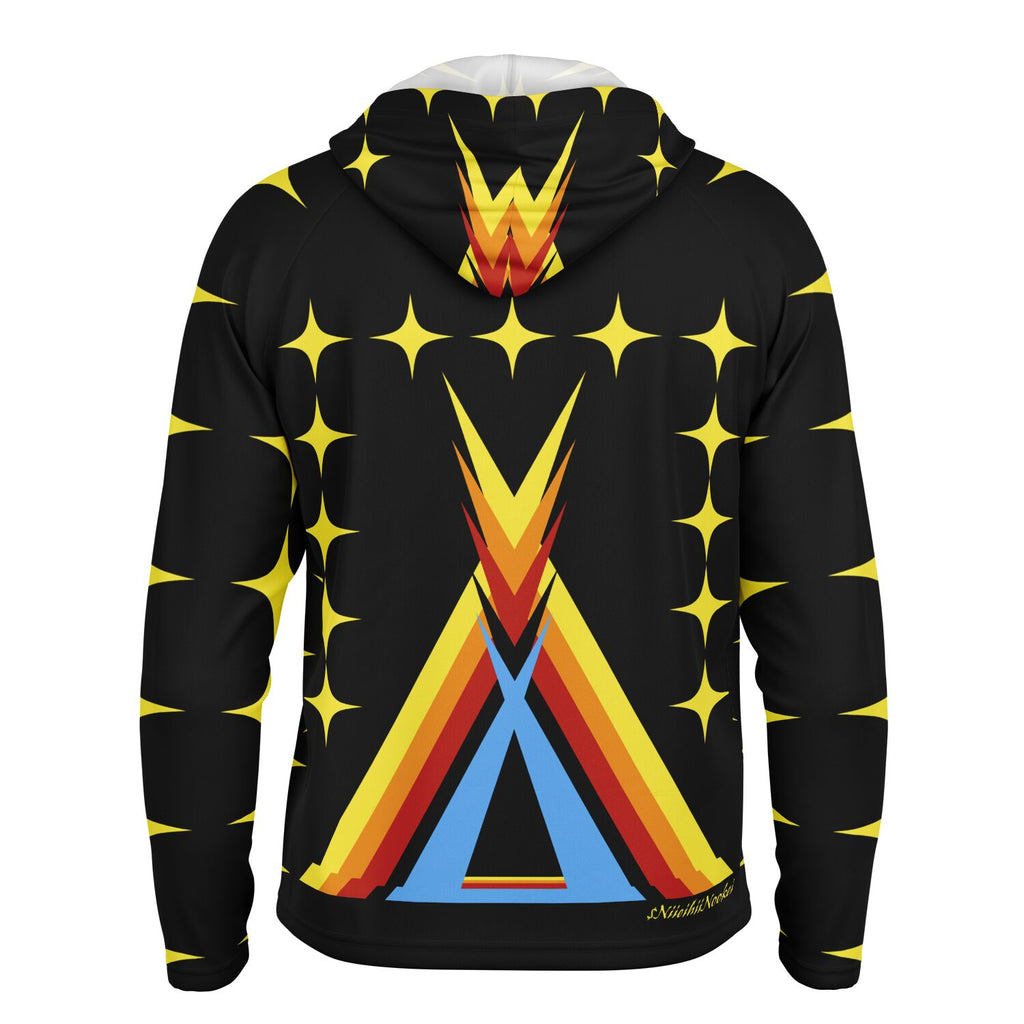 $NiieihiiNookei Long Sleeve Hooded Performance Shirt - AOP