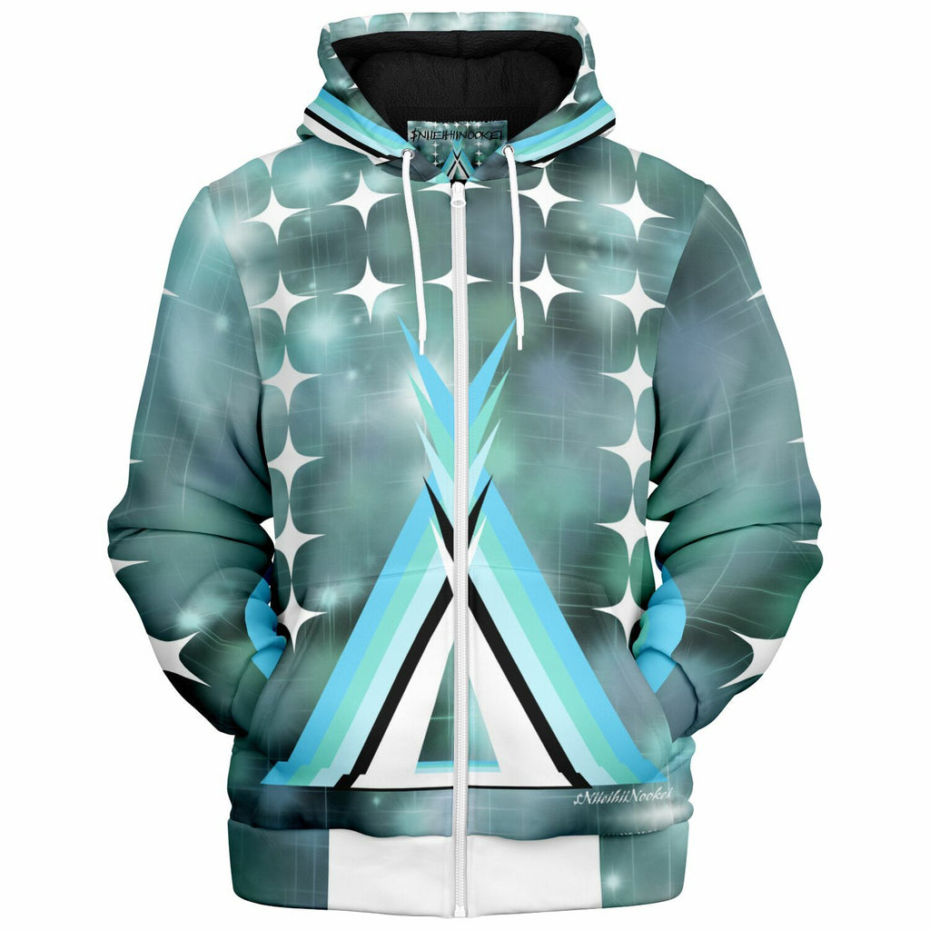 $NiieihiiNookei Microfleece Lined Ziphoodie - AOP