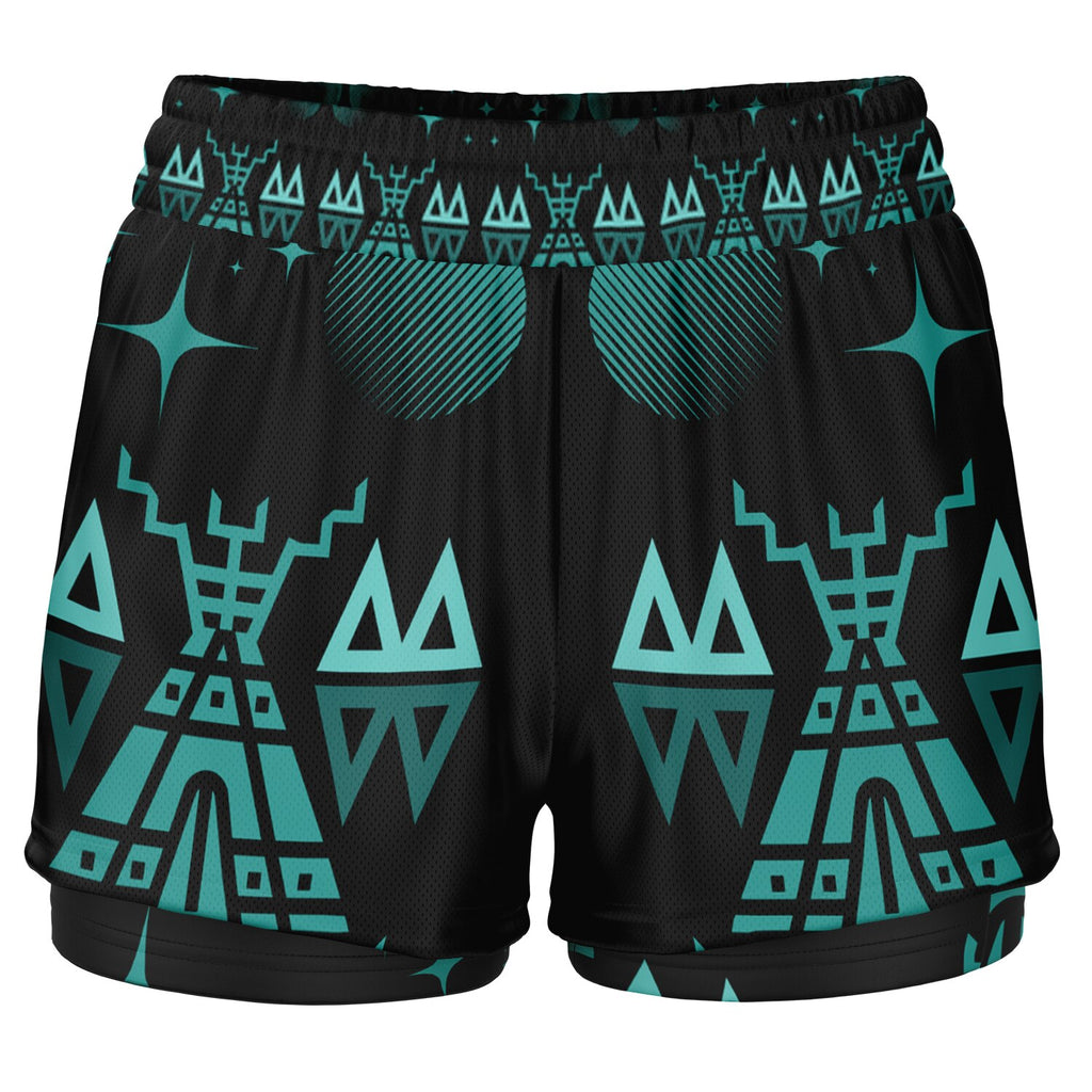 $NiieihiiNookei Women's 2-in-1 Shorts - AOP