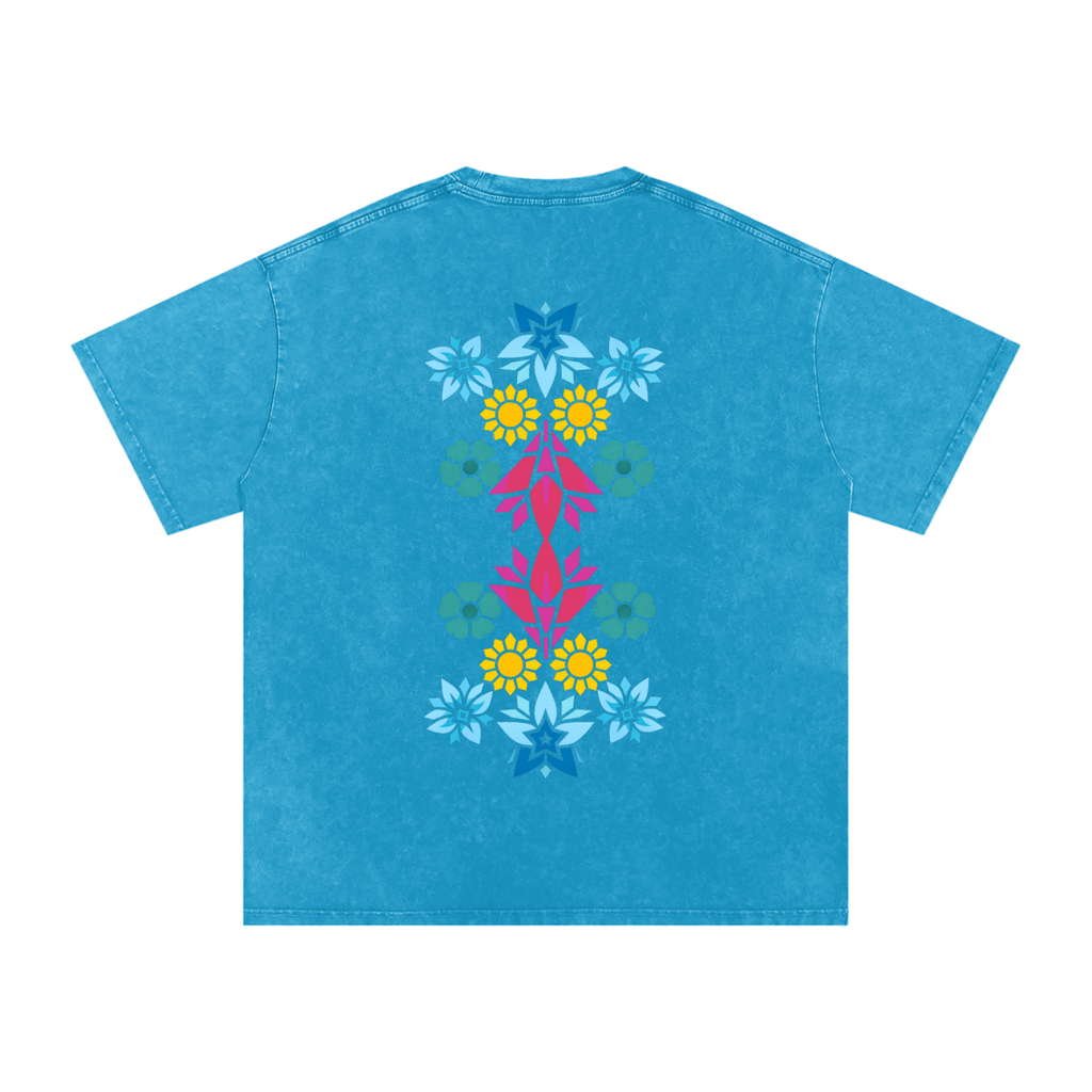 Snow Washed Oversized Cotton T-Shirt