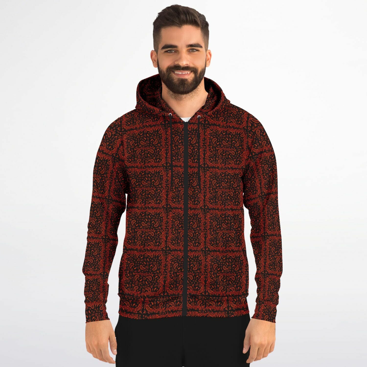 $NiieihiiNookei Athletic Zip-Up Hoodie - AOP