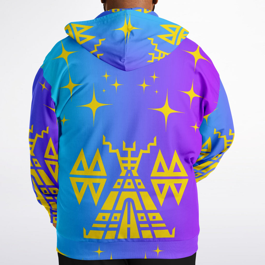 $NiieihiiNookei Fashion Plus-size Ziphoodie - AOP