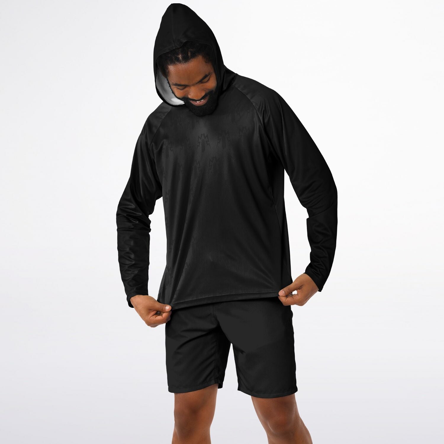 $NiieihiiNookei Fade To Black Performance Hoodie  - AOP