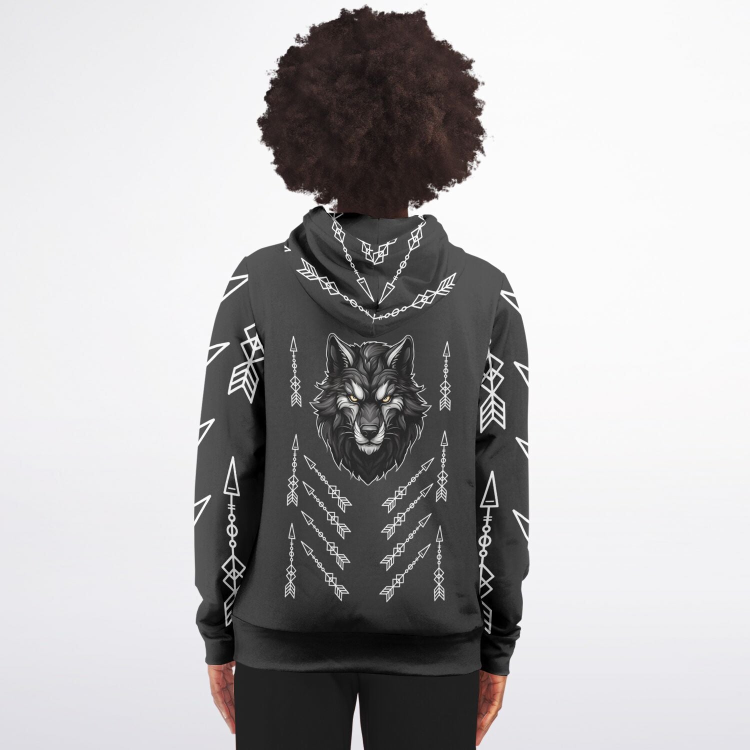 $NiieihiiNookei Athletic Zip-Up Hoodie - AOP