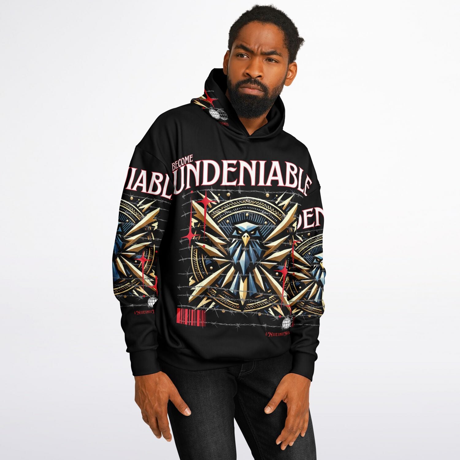 $NiieihiiNookei Heavyweight Oversized Hoodie - AOP