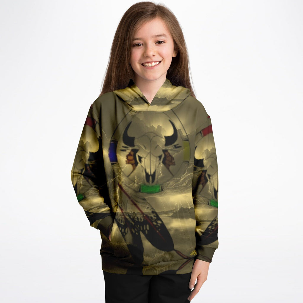 Northern Arapaho Tribe Logo Athletic Kids Hoodie - AOP