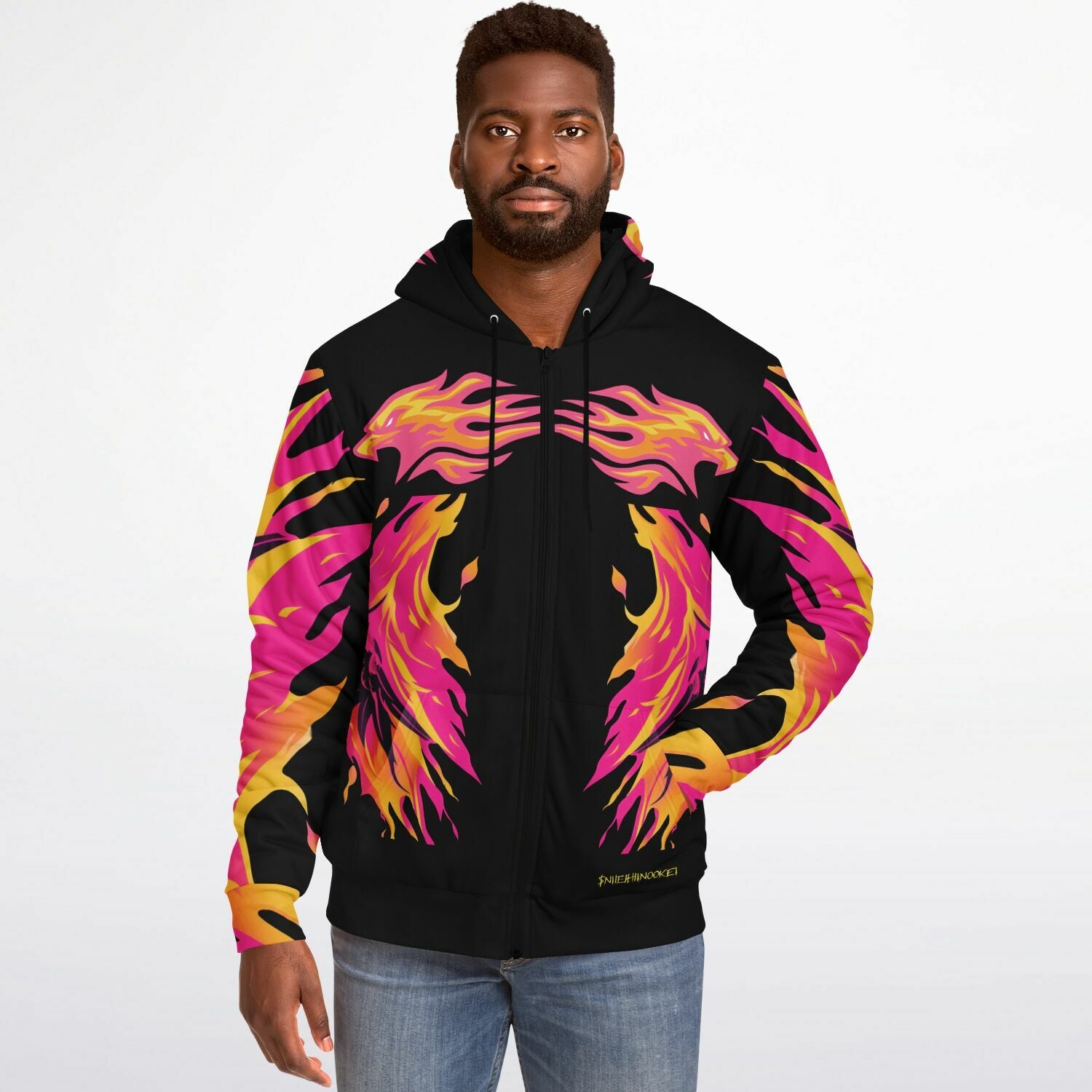 $NiieihiiNookei Microfleece Ziphoodie - AOP