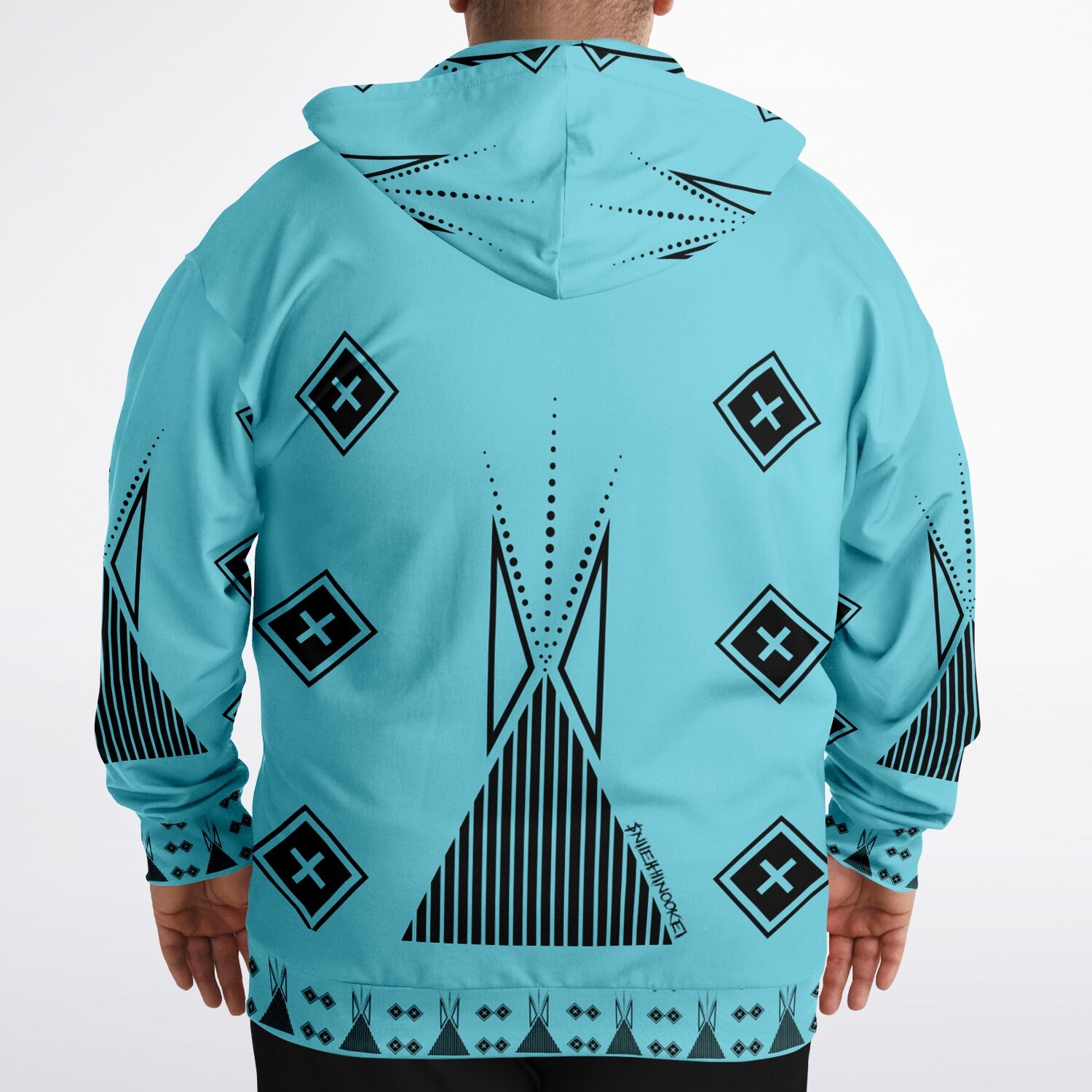 $NiieihiiNookei Fashion Plus-size Ziphoodie - AOP
