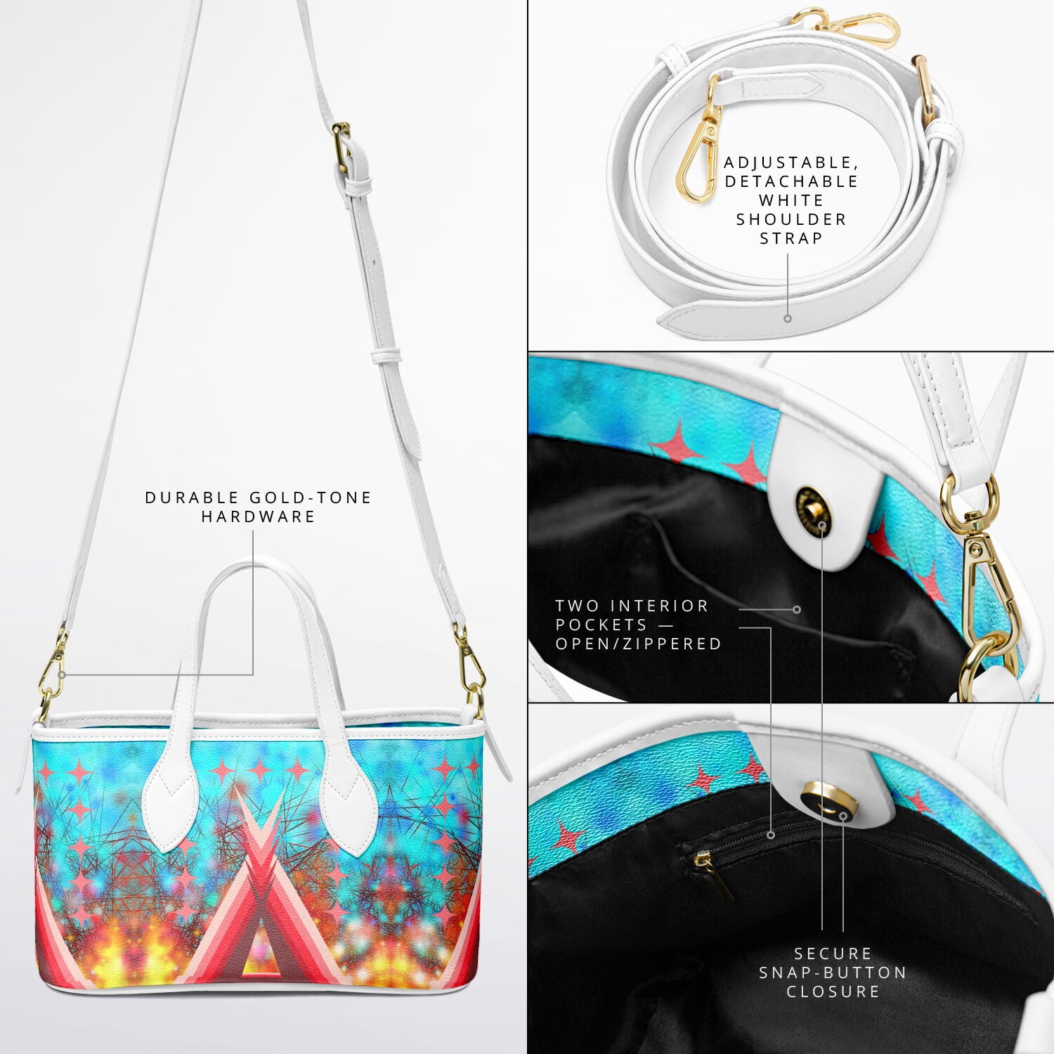 $NiieihiiNookei Leather Tote Bag - AOP