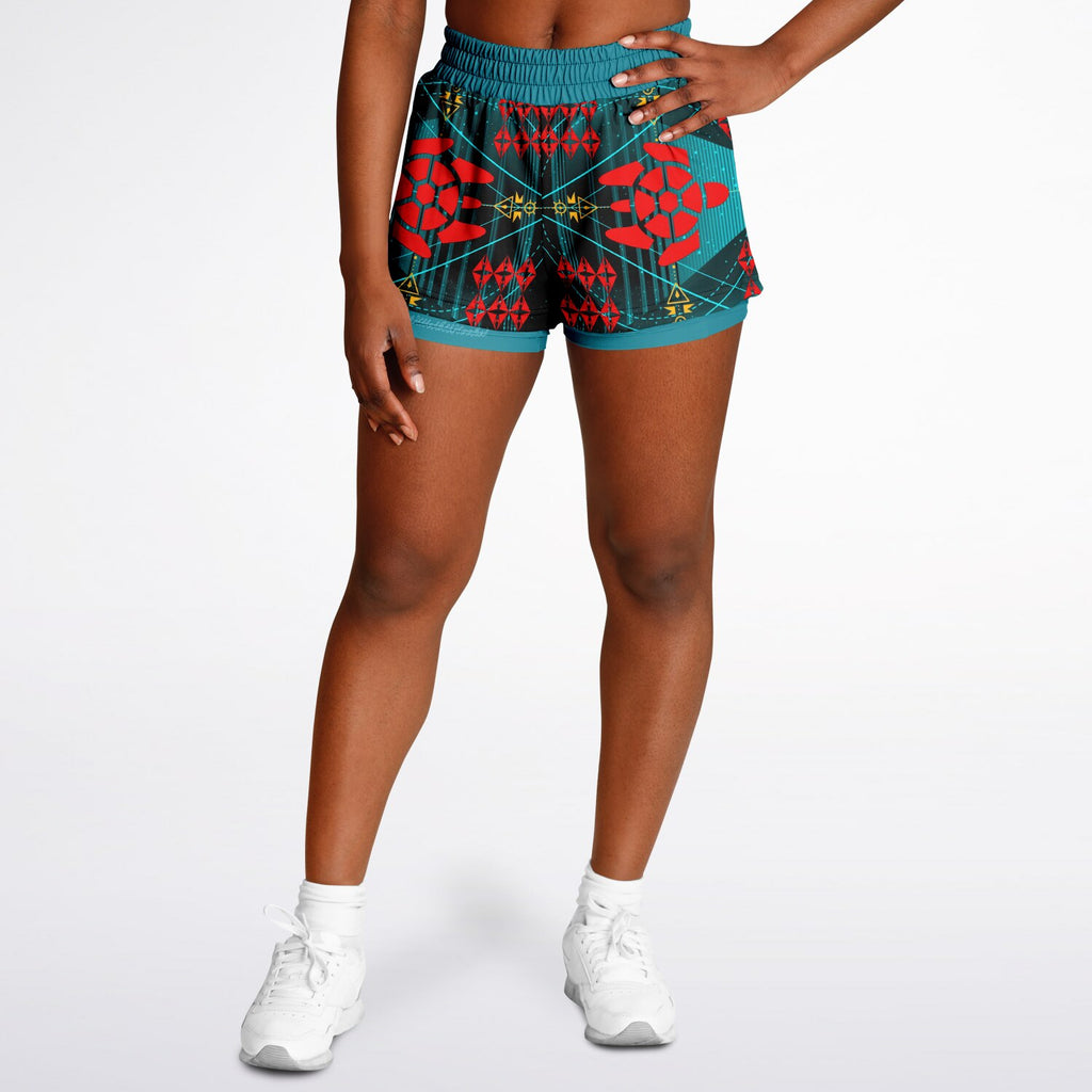$NiieihiiNookei Women's 2-in-1 Shorts - AOP