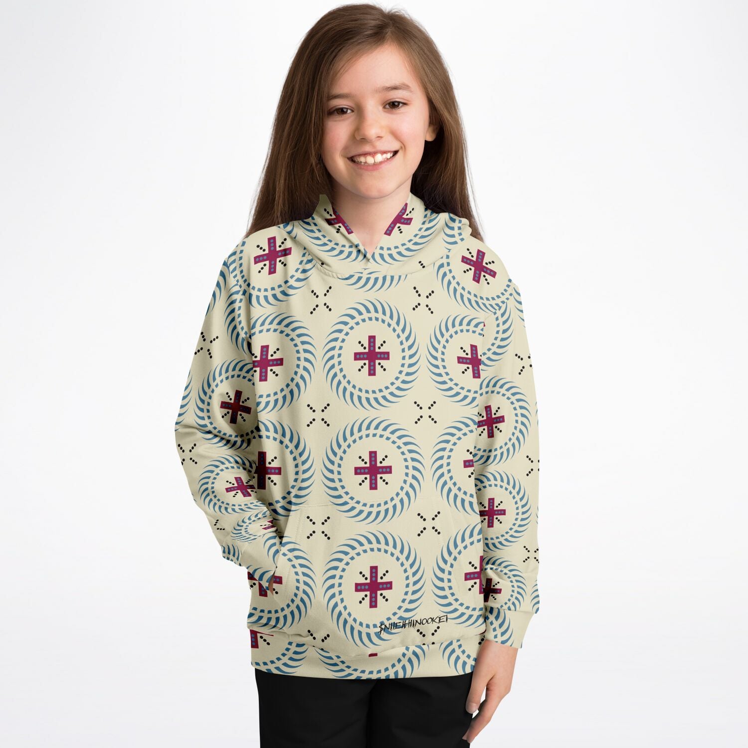 $NiieihiiNookei Athletic Kids Hoodie - AOP