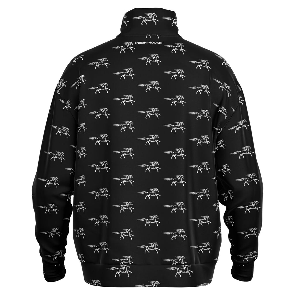 $NiieihiiNookei Heavyweight Oversized Quarter Zip Sweatshirt - AOP