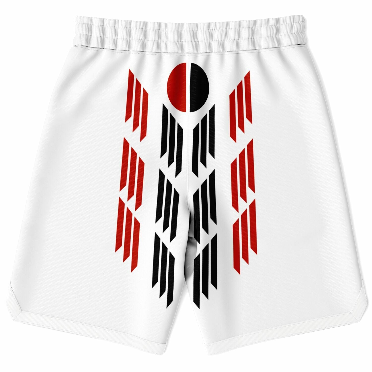 $NiieihiiNookei Arapaho Flag Design Basketball Short Rib - AOP