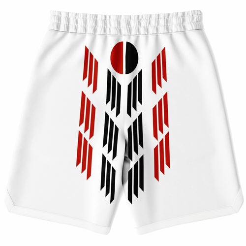 $NiieihiiNookei Arapaho Flag Design Basketball Short Rib - AOP
