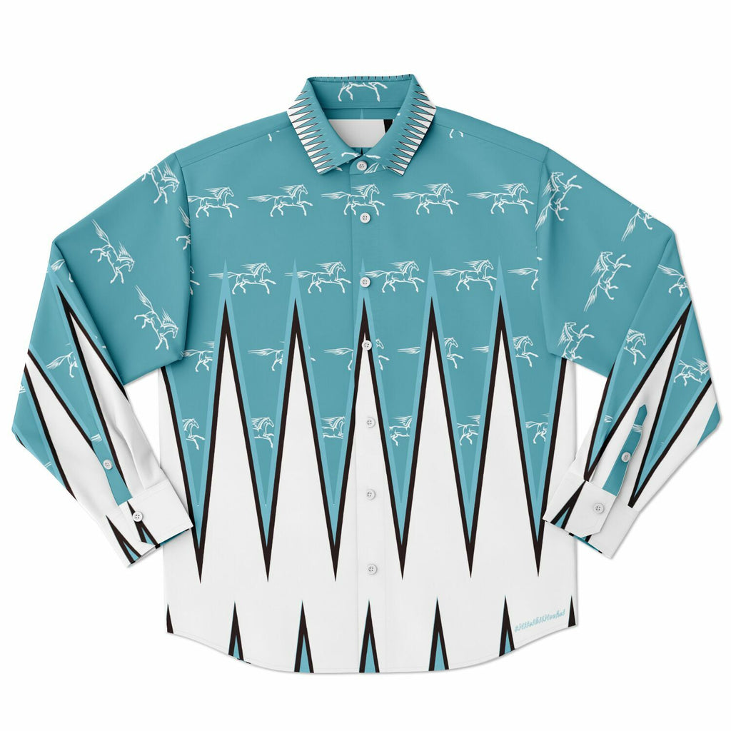 $NiieihiiNookei Long Sleeve Button Down Shirt - AOP