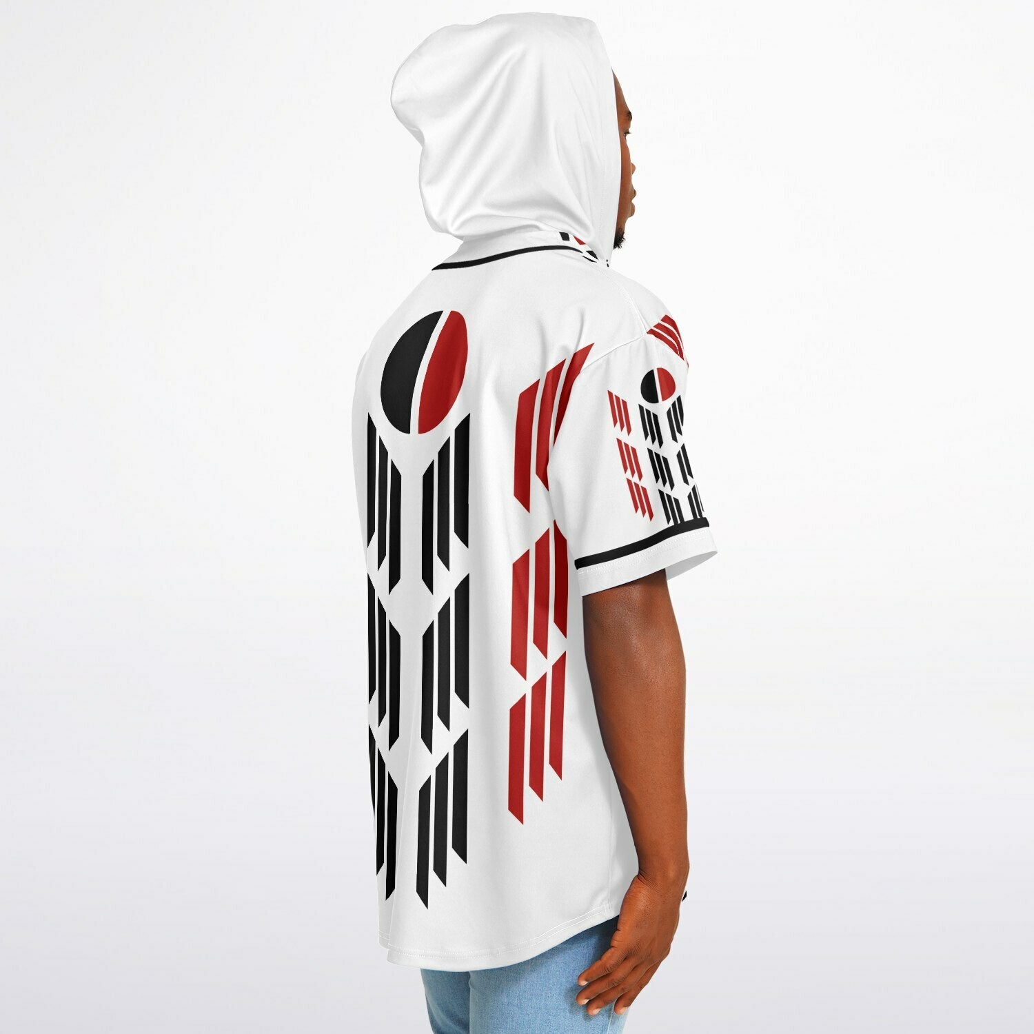 Arapaho Flag Hooded Baseball Jersey - AOP