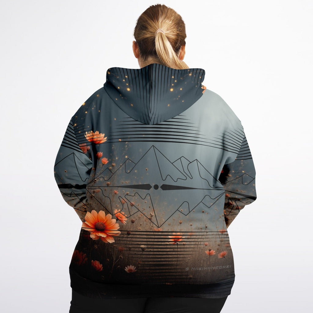 $NiieihiiNookei  Plus-size Ziphoodie - AOP
