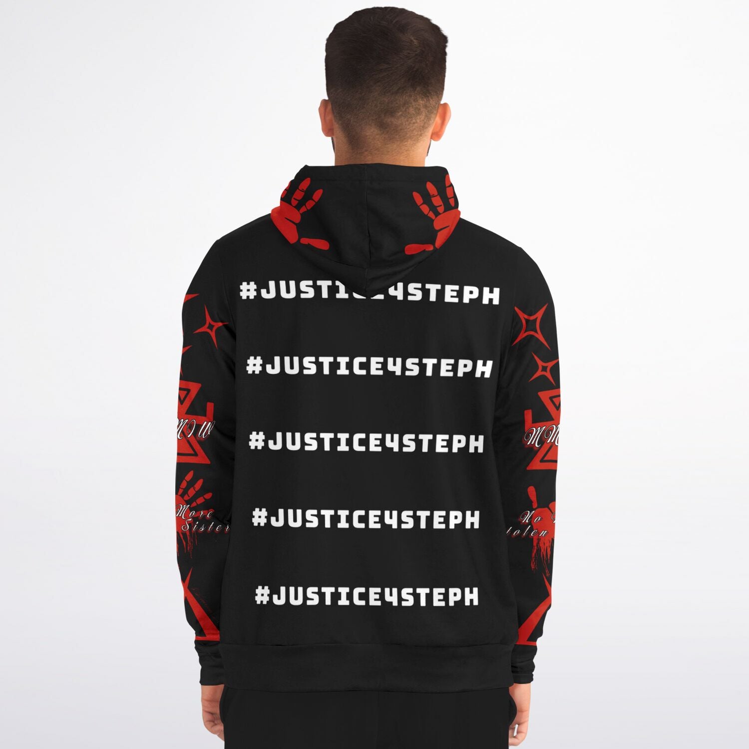 #JUSTICE4STEPH Athletic Zip-Up Hoodie - AOP