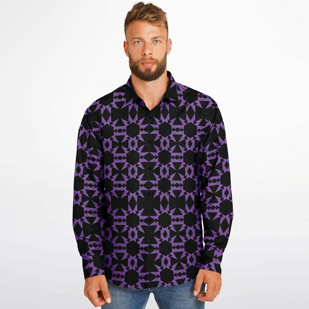 $NiiieihiiNookei Long Sleeve Button Down Shirt - AOP