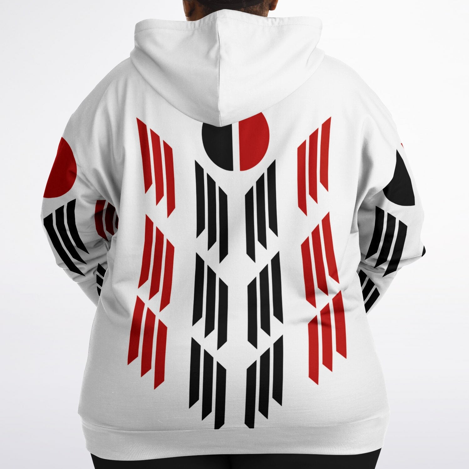$NniieihiiNookei Arapaho Flag Athletic Plus-size Ziphoodie - AOP