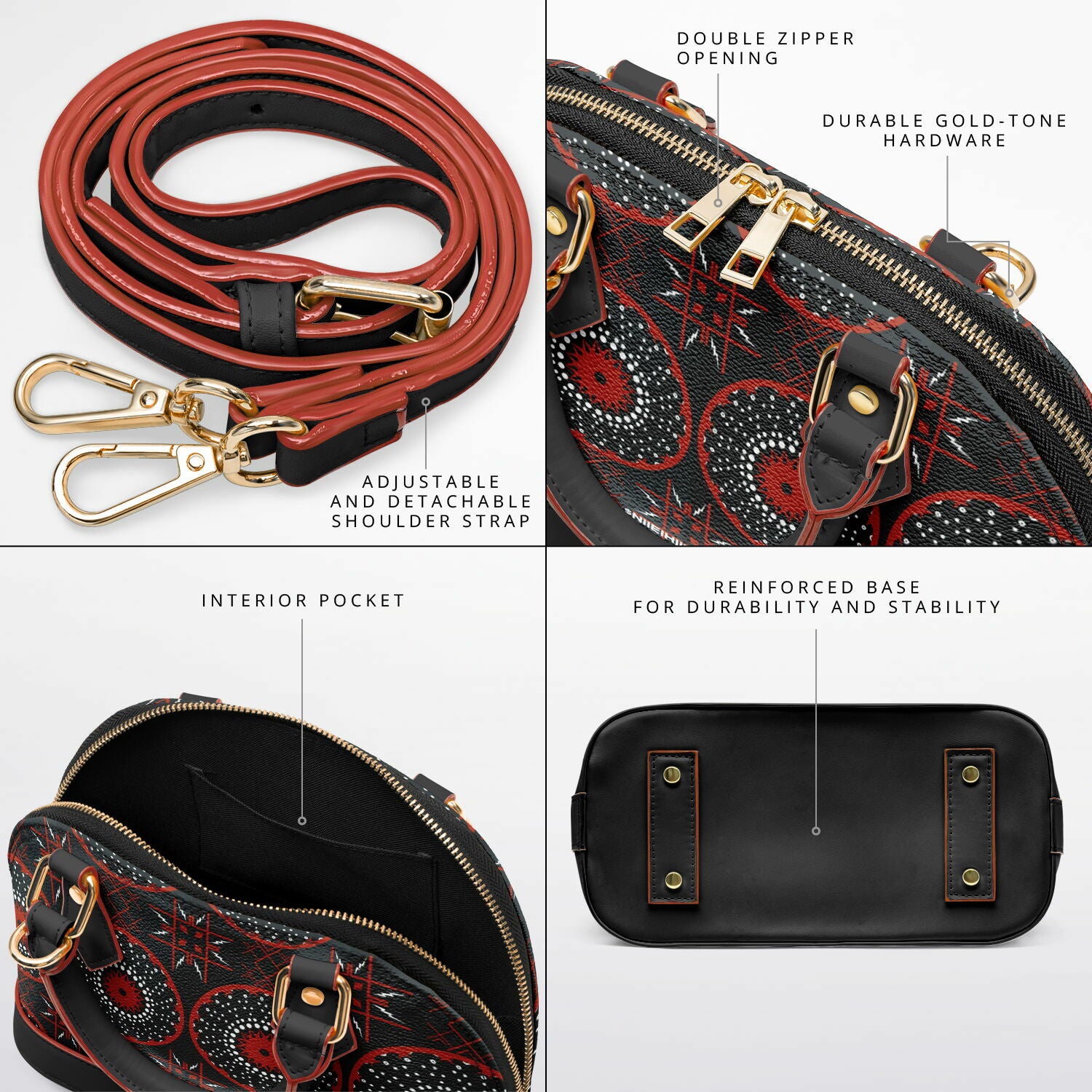 $NiieihiiNookei Dome Satchel Handbag - AOP