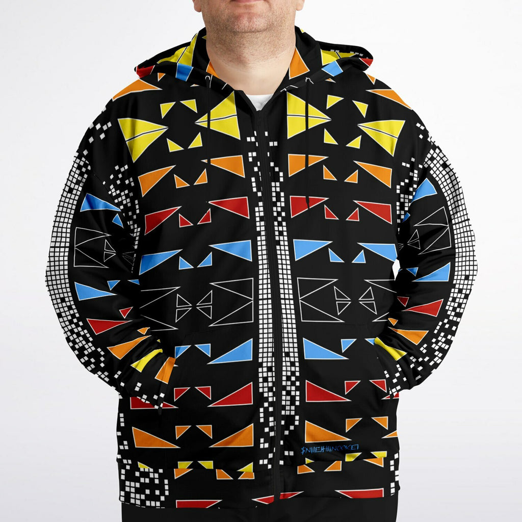 $NiieihiiNookei Fashion Plus-size Ziphoodie - AOP
