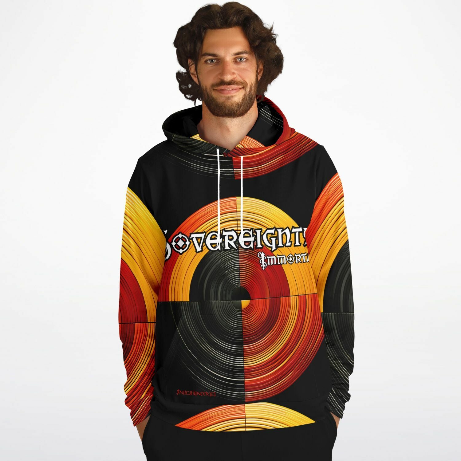 Sovereignty Immortal by $NiieihiiNookei Athletic Hoodie - AOP