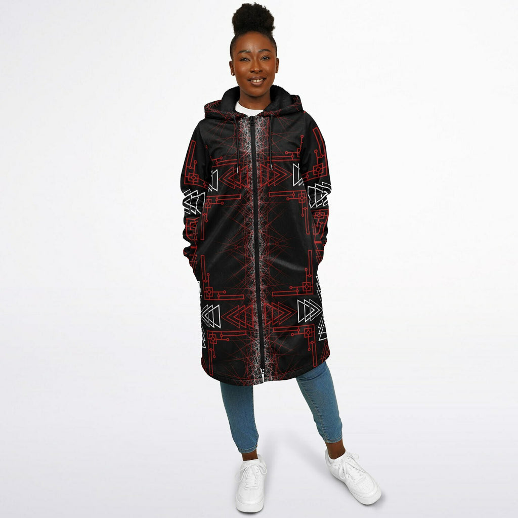 $NiieihiiNookei Microfleece Lined Zipper Cloak - AOP