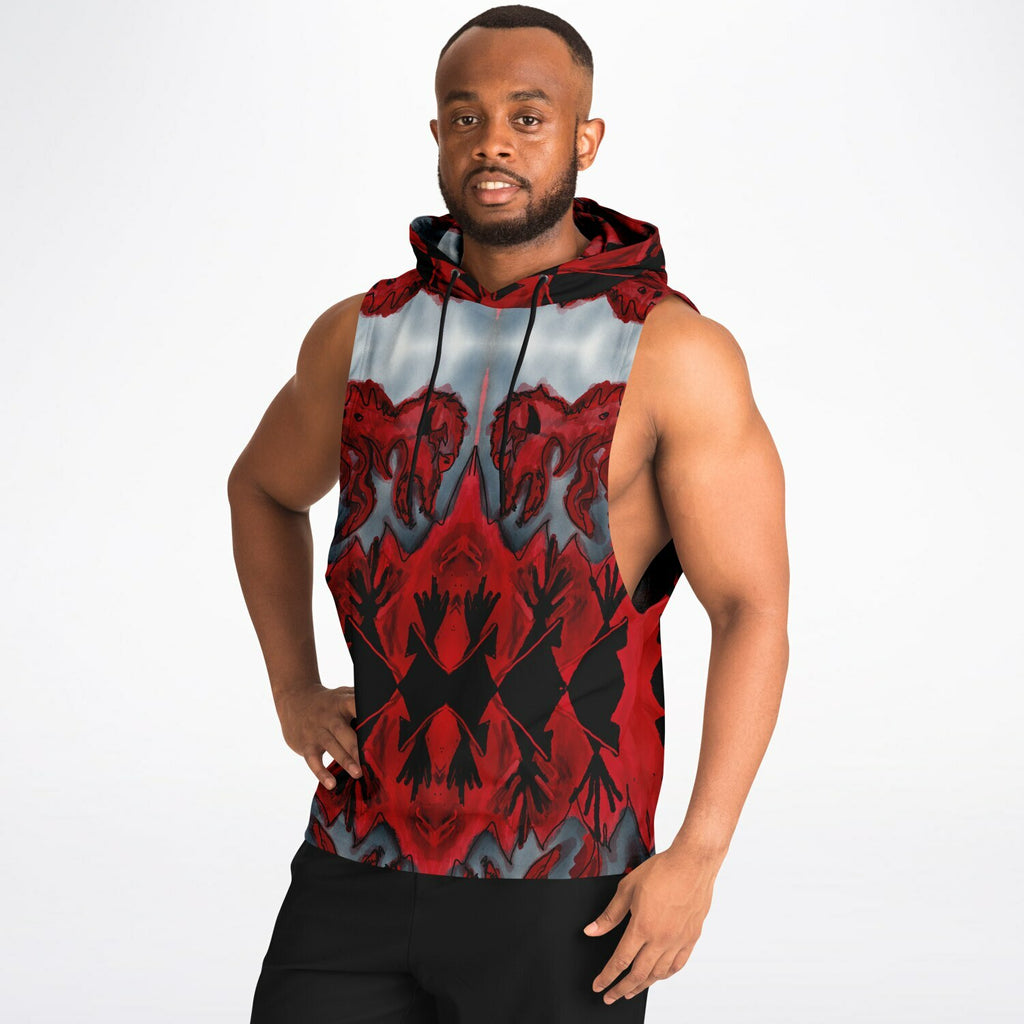 $NiieihiiNookei Athletic Drop Armhole Hoodie - AOP