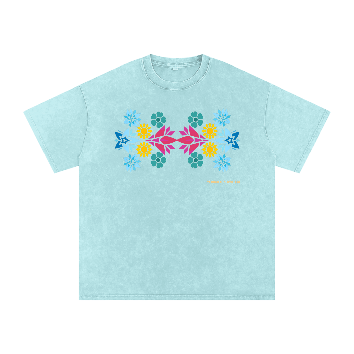 Snow Washed Oversized Cotton T-Shirt