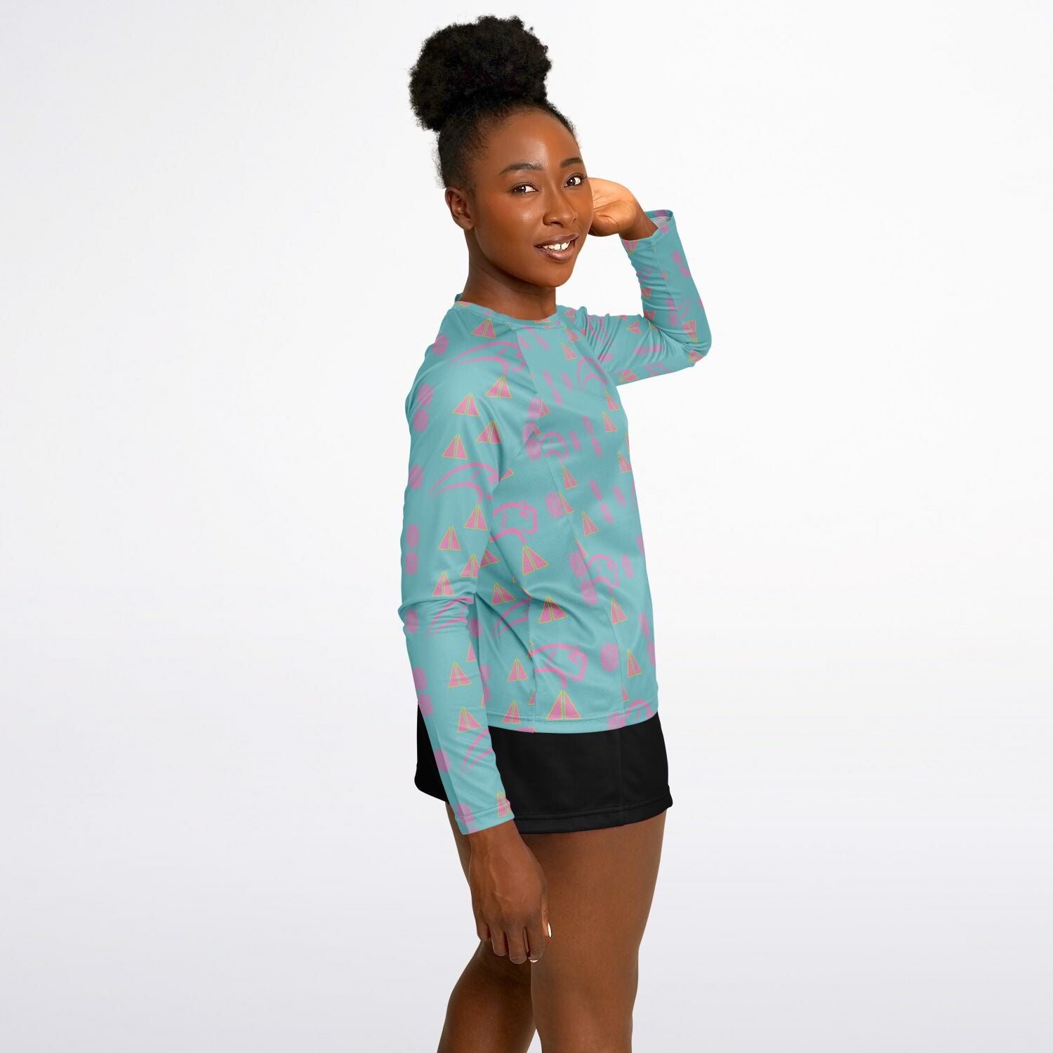 Women's Long Sleeve Performance Shirt - AOP