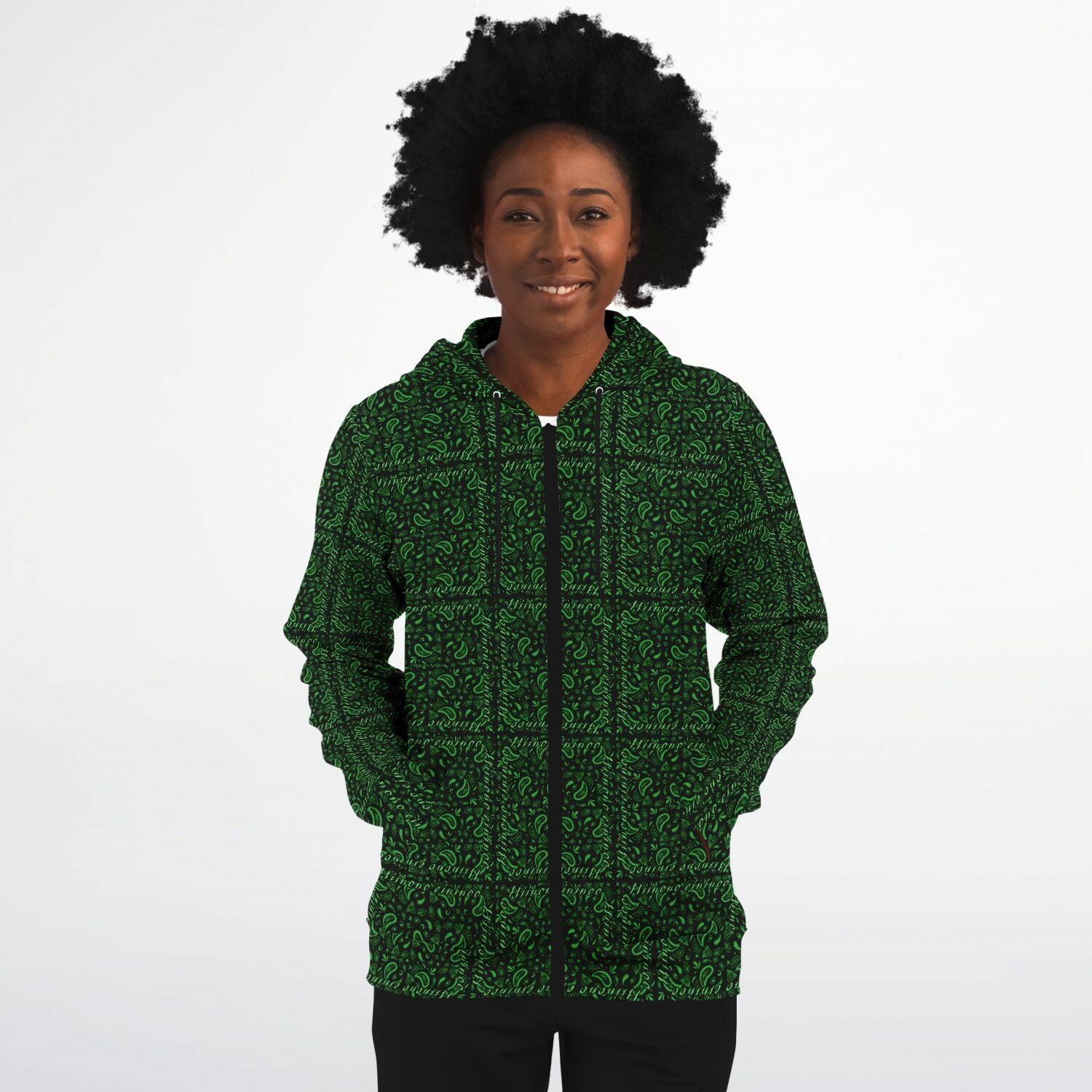 $NiieihiiNookei Athletic Zip-Up Hoodie - AOP