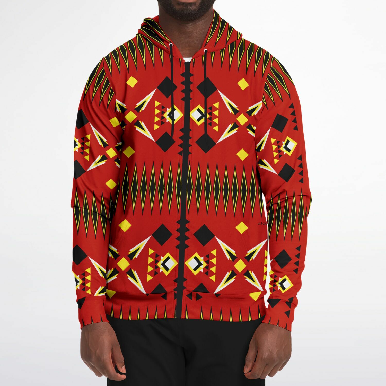 $NiieihiiNookei Athletic Zip-Up Hoodie - AOP
