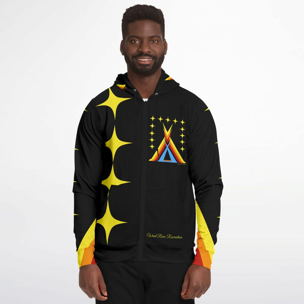 Wind River Reservation Design by $NiieihiiNookei Zip-Up Hoodie - AOP copy