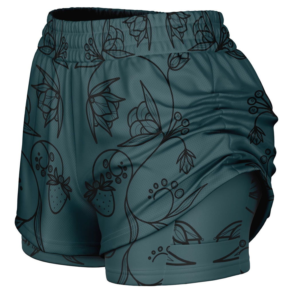 $NiieihiiNookei Women's 2-in-1 Shorts - AOP