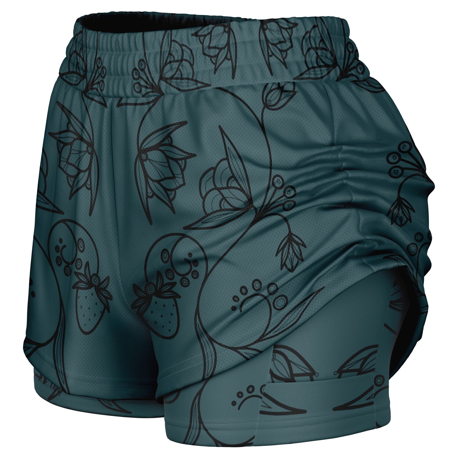 $NiieihiiNookei Women's 2-in-1 Shorts - AOP
