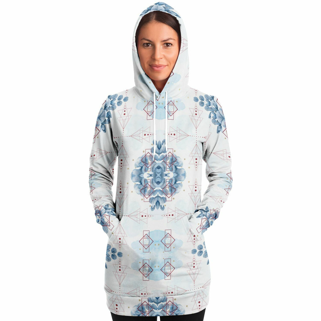 $NiieihiiNookei Fashion Longline Hoodie - AOP