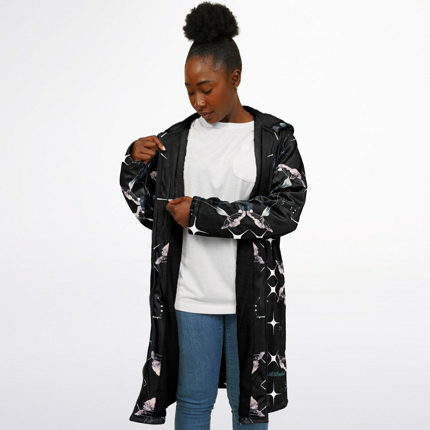$NiieihiiNookei Zipper Cloak - AOP