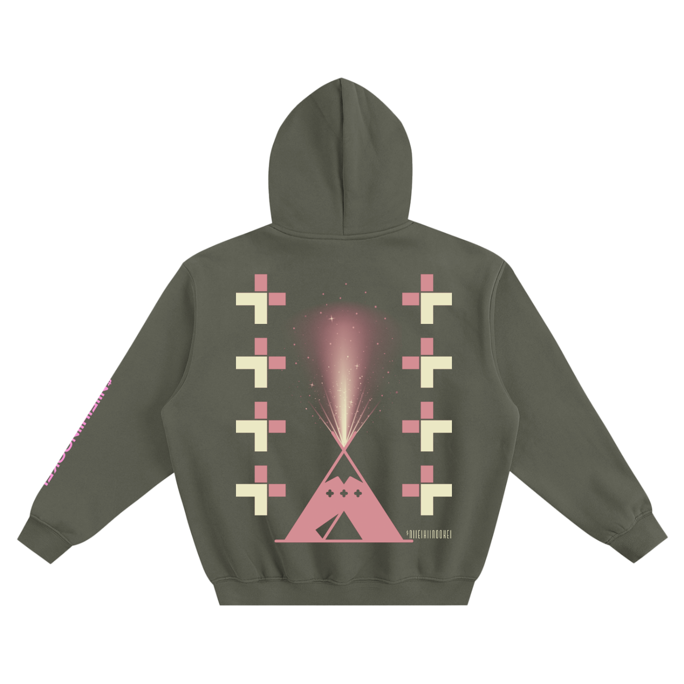 $NiieihiiNookei Fleeced Boxy Hoodie
