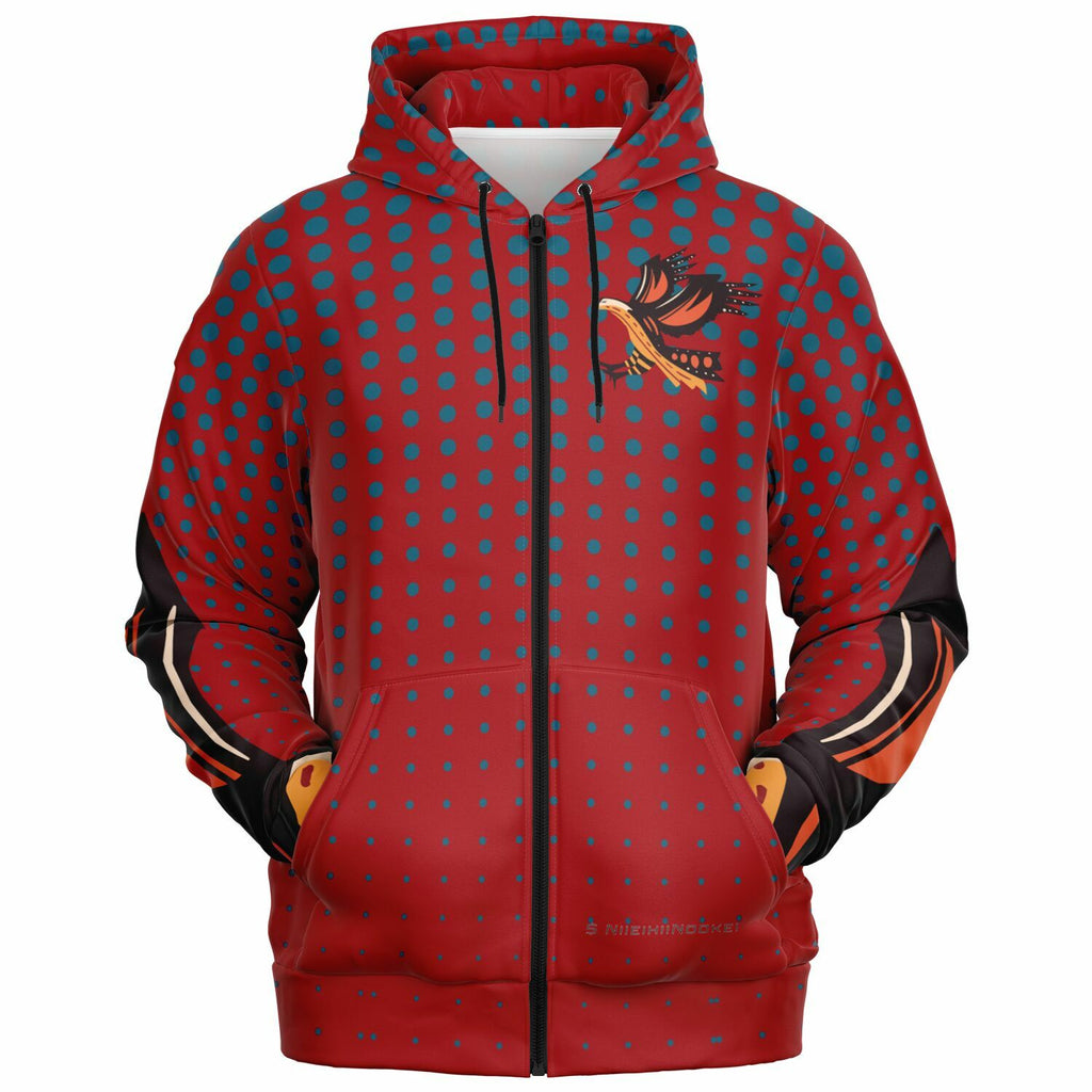 $NiieihiiNookei Athletic Zip-Up Hoodie - AOP