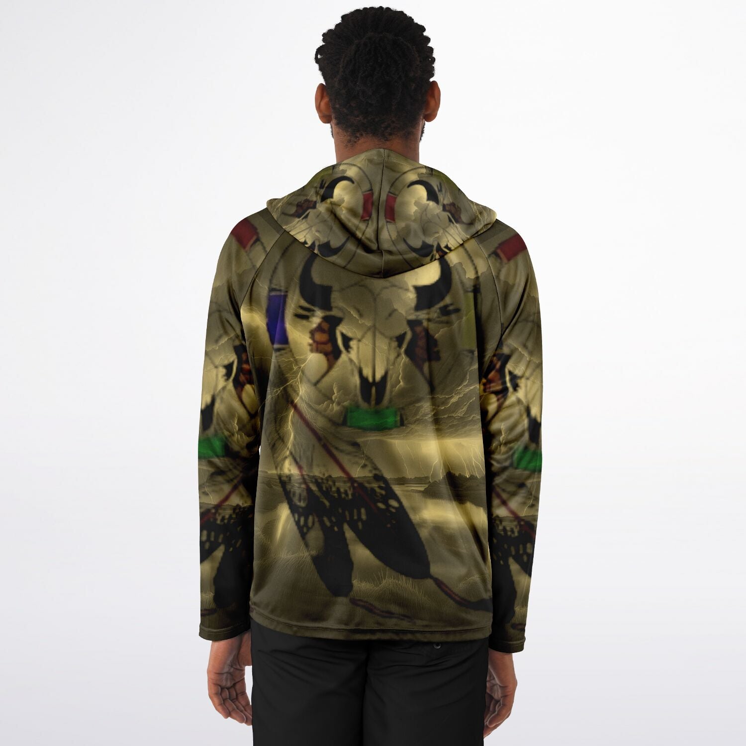 Northern Arapaho Tribe Logo Hooded Performance Shirt - AOP
