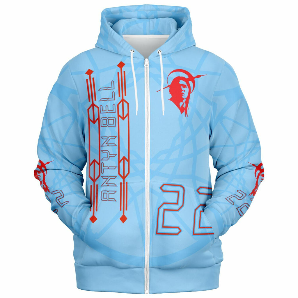 $NiieihiiNookei Athletic Zip-Up Hoodie - AOP