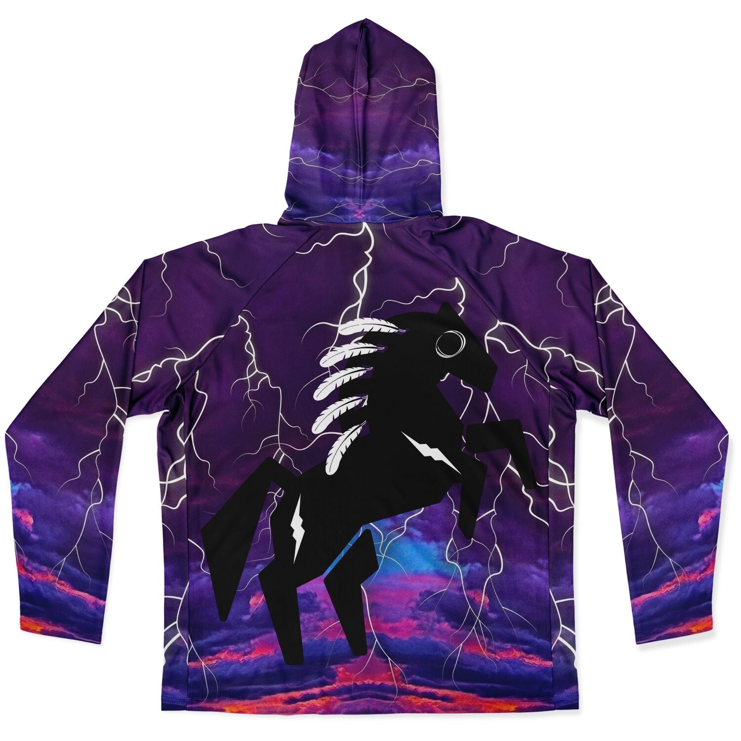$NiieihiiNookei Men's Long Sleeve Hooded Performance Shirt - AOP