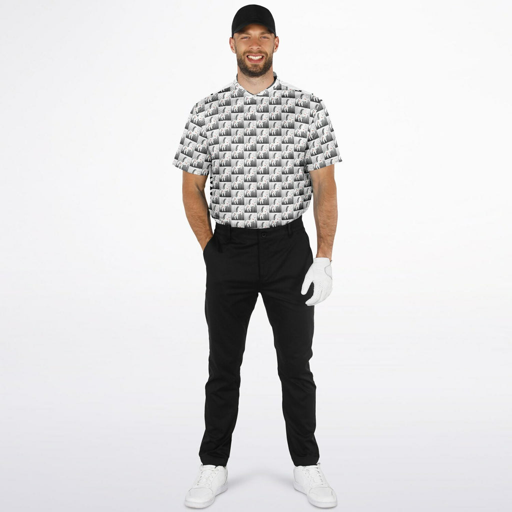 $NiieihiiNookei Blade Collar Polo Shirt - AOP