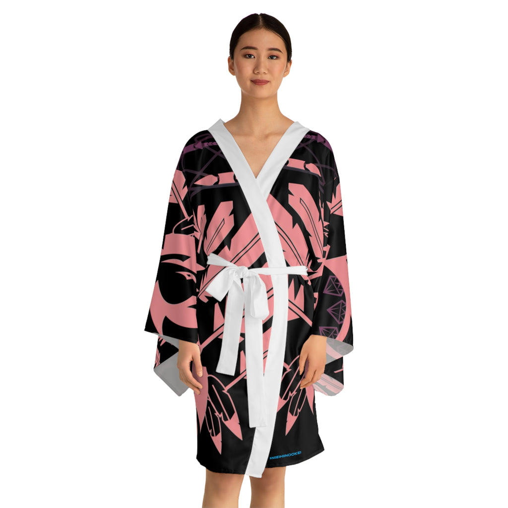 $NiieihiiNookei Kimono Robe — Long Sleeve AOP Lounge Jacket